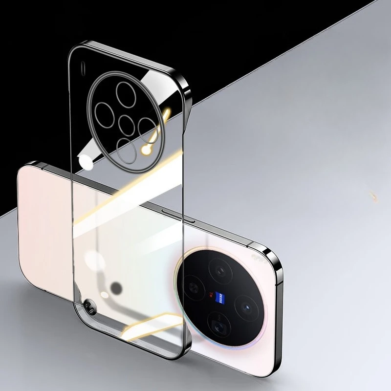 Фото Для VIVO X300 Pro тонкий бескаркасный прозрачный жесткий чехол для VIVO X300 X300pro тонкий прозрачный защитный чехол для камеры ПК №2