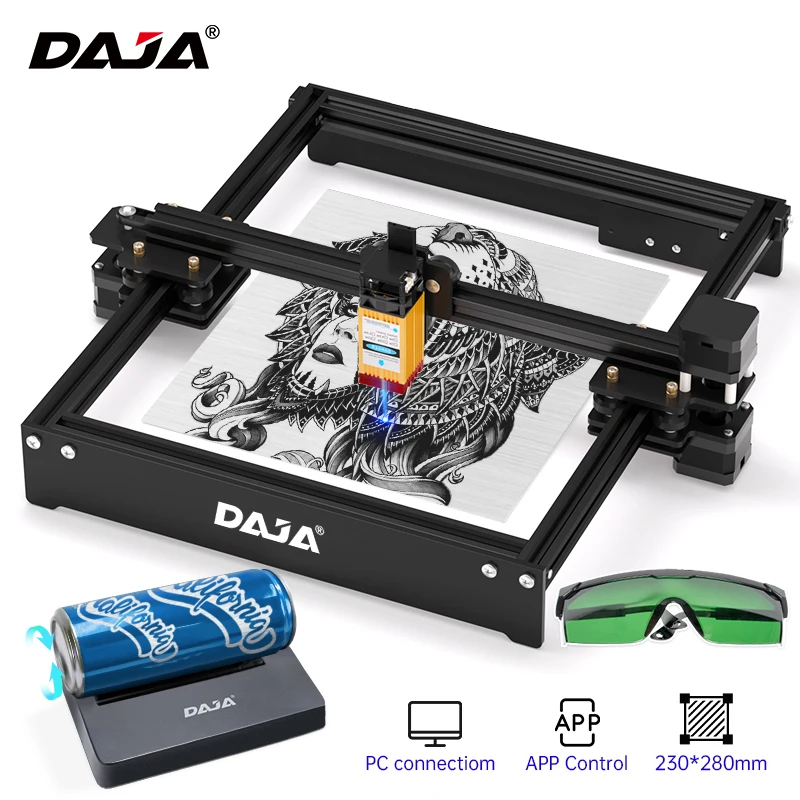 

DAJA Laser Engraving CNC Automatic D3 Laser Engraver Marking Machine for Logo Wood Steel Plastic Bamboo WIFI DIY Glass Leather
