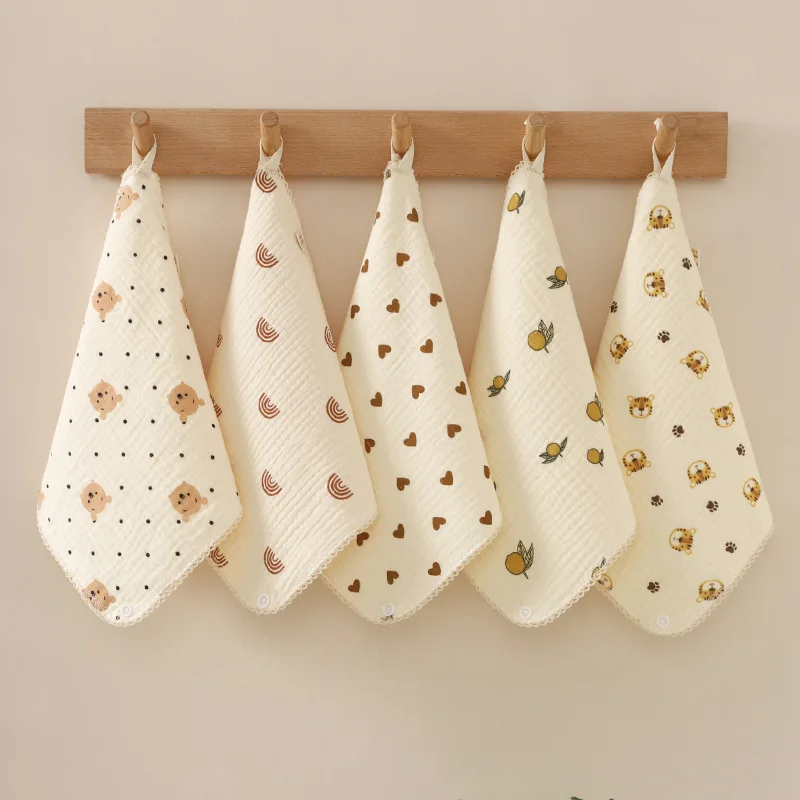 

100% Cotton Baby Bibs Newborn Feeding Bibs Cute Rainbow Infant Saliva Towel Baby Bandana Drool Bibs for Boys & Boys Burp Cloth