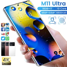 M11 Ultra XAIOMI* Ultra 16GB+1TB Smartphone Android 6800mah Qualcomm Snapdragon 888 4G/5G Dual Card Unlocked Mbile phones