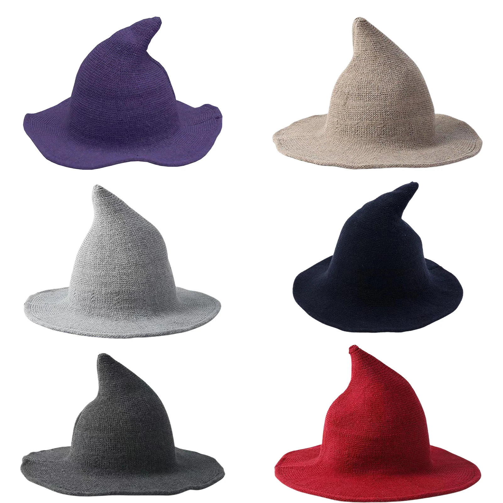 

Женская Современная шляпа ведьмы, велосипедные шапки для улицы, складной костюм, острые шерстяные фетровые шляпы для Хэллоуина и вечеринок