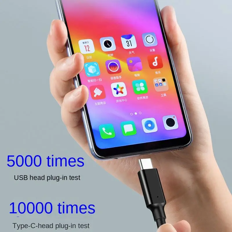 Фото USB3.1/3.0 PD60W USB-A To Type C Кабель для быстрой зарядки данных 10 Гбит/с Шнур мобильного телефона для Samsung Huawei Xiaomi 3A USB-C Провод 3m5m №4