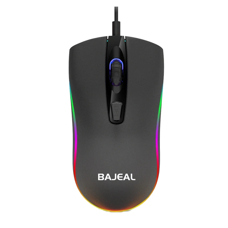 

Игровая мышь BAJEAL 4D с RGB подсветкой, Проводная Мышь для игр с подсветкой, игровая мышь для ноутбука, аксессуары для ПК