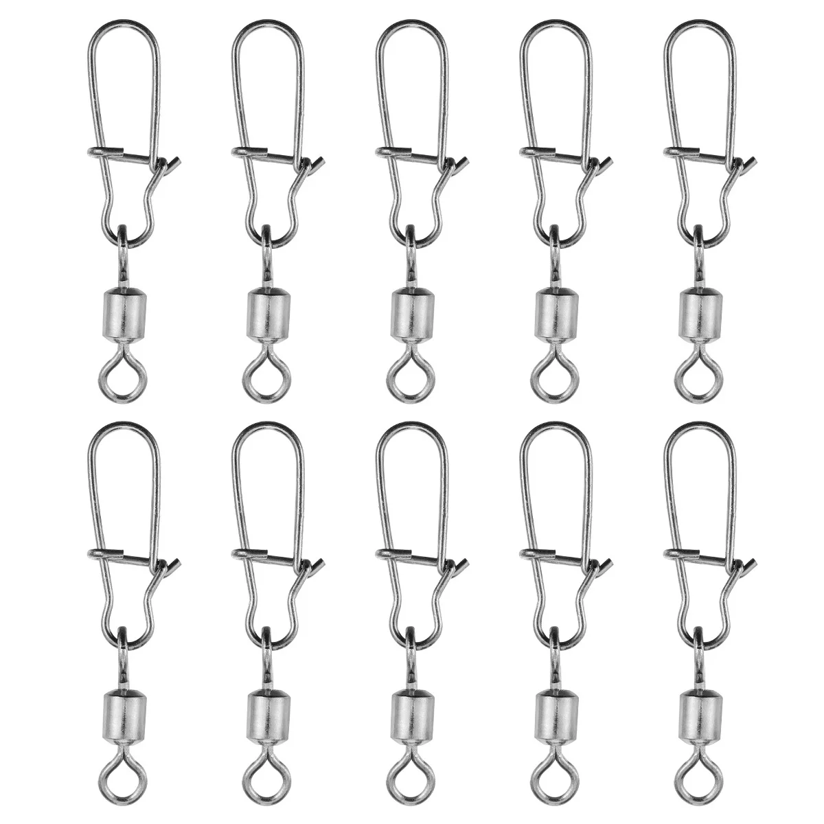

100 Pcs Eight Figure Ring Connector Fishing Accessories Cross Lock Stainless Steel