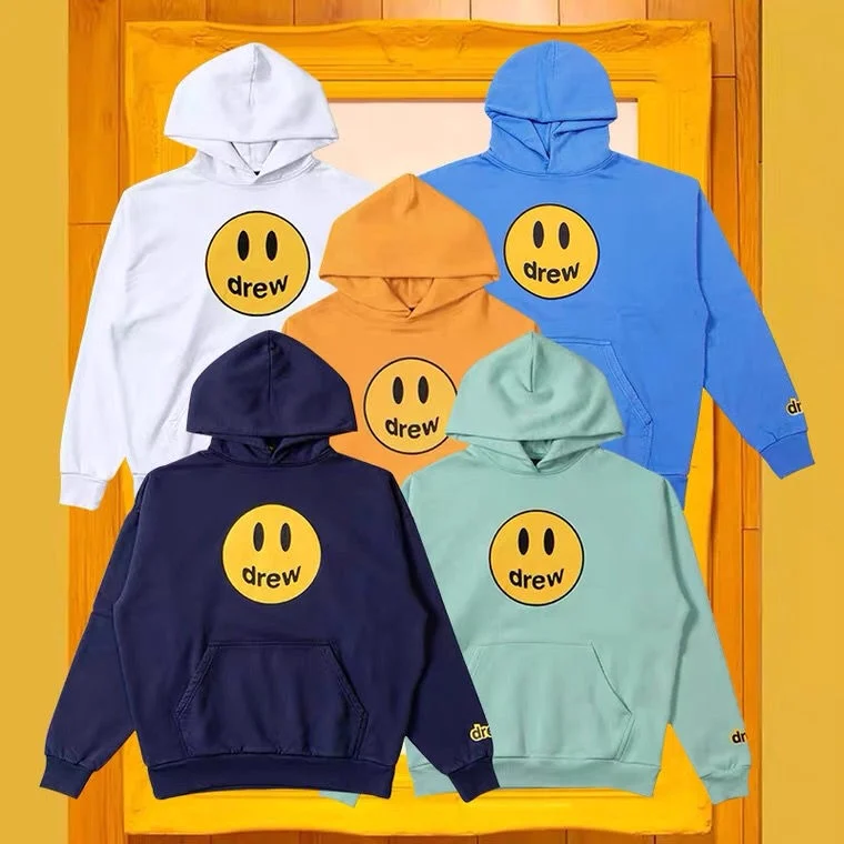 

2022 New DREW House Mens hoodies man Sweatshirts 100% cotton hoodie men streetwear Women USA brand harajuku Justin Bieber Smiley