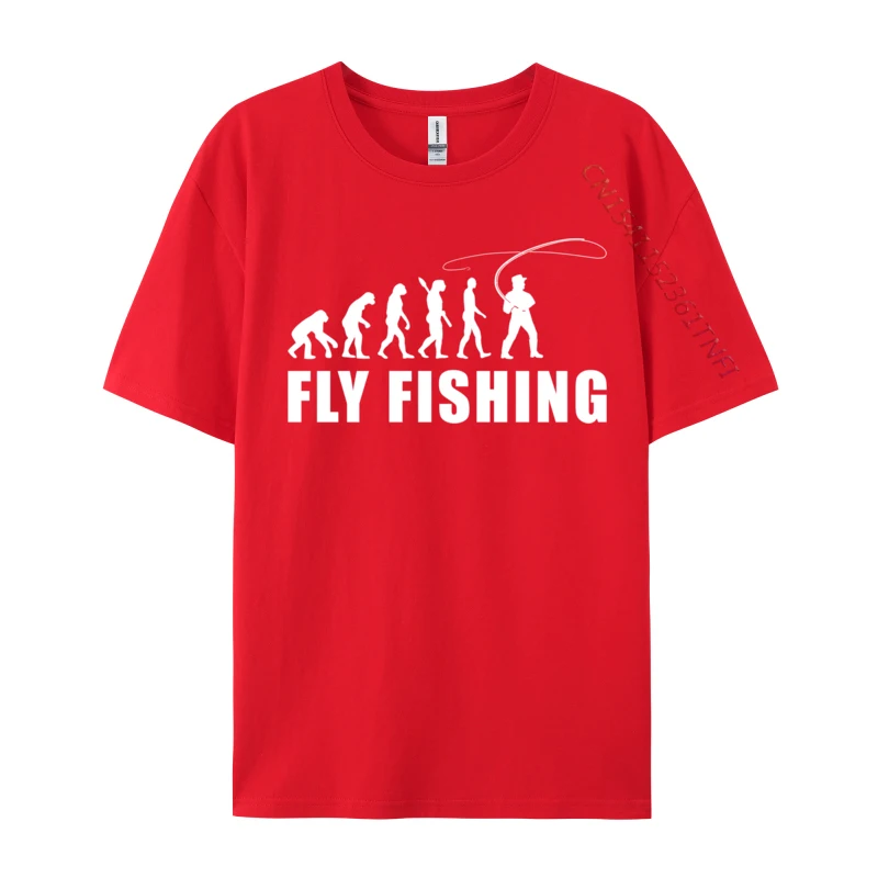 Fly Fishing Evolution Group T-Shirts Classic Crewneck Design Pure Cotton Men's Tees Printed Tshirts Wholesale Men Clothing