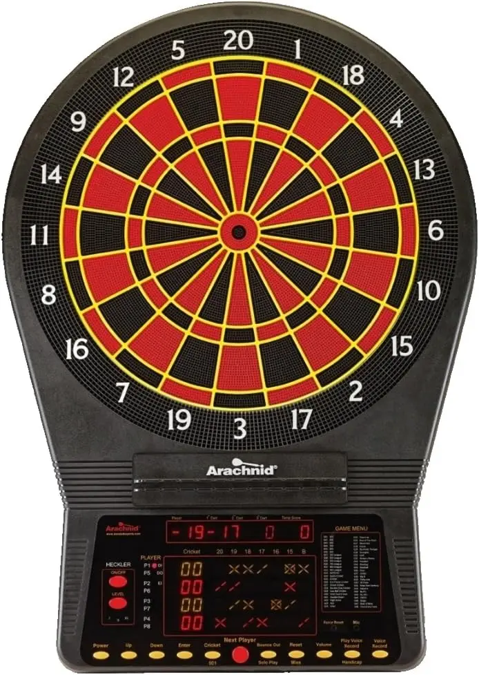 

Pro 900 by - Talking Electronic Dartboard, 15.5" Target Area, Up to 8 Player Score Display, Solo Play, MPR and PPD Scoring,