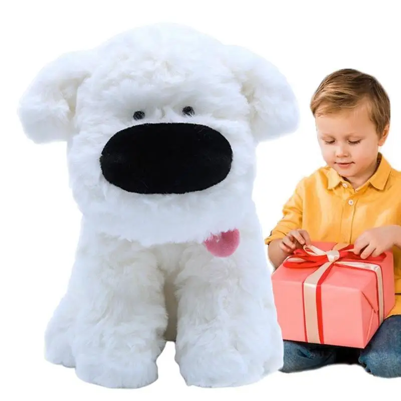 

Standing Dog Pillow Toy Tongue Out Dog Collection Soft Adorable & Comfortable Cuddle Buddy For Bedroom Sofa Home & Bed Companion