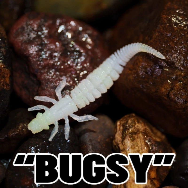 Фото Nymph Pin Tail Bugsy, универсальный для всех вод, поплавки для приманок, мягкий червь с черной ямой, мягкая приманка соленой нитью, Nide №1