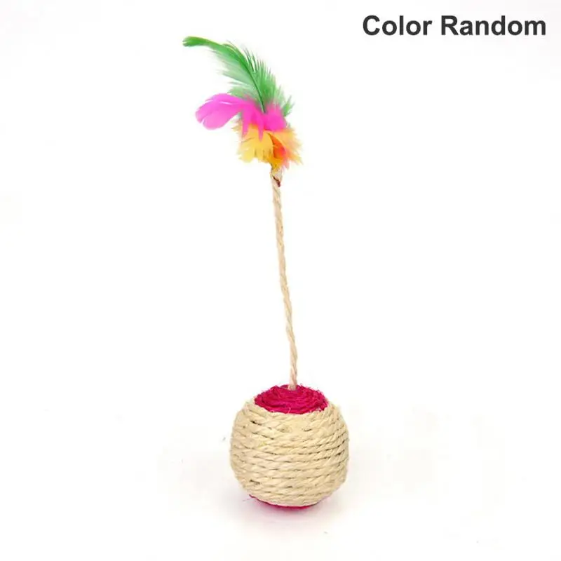 

Circular Sisal Hemp Material Woven Ball Wear Resistant Secure Ball Catching Toys Cat Care Products Pet Training Balls Durable