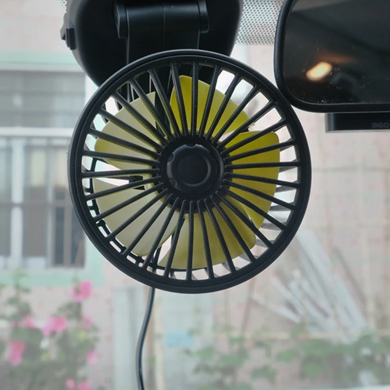 Автомобильный вентилятор на приборной панели 12 В портативный с регулировкой и