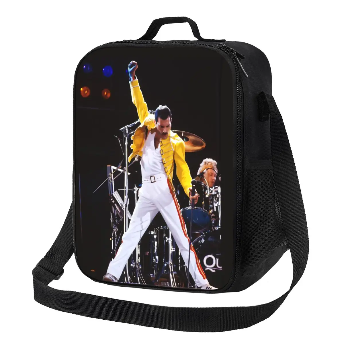 

Freddie Mercury Insulated Lunch Bags for Women Portable Cooler Thermal Food Bento Box Work School Travel