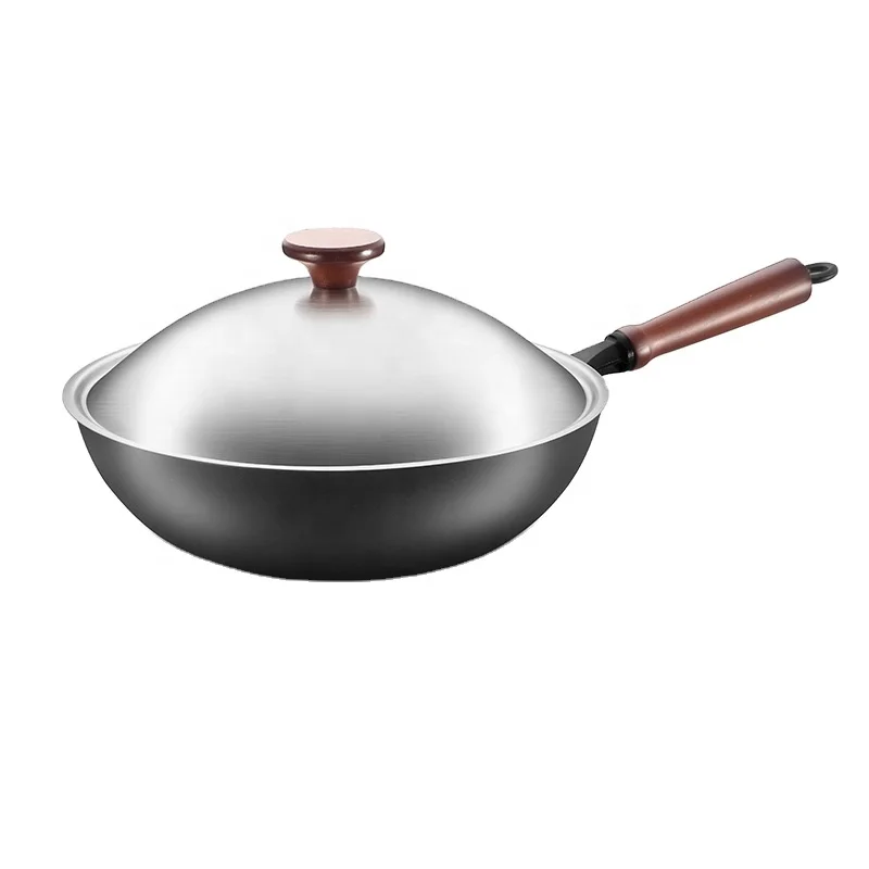 

Latest Products Kitchen Wok Set Induction Wok Pan Stainless Steel Chinese Wok