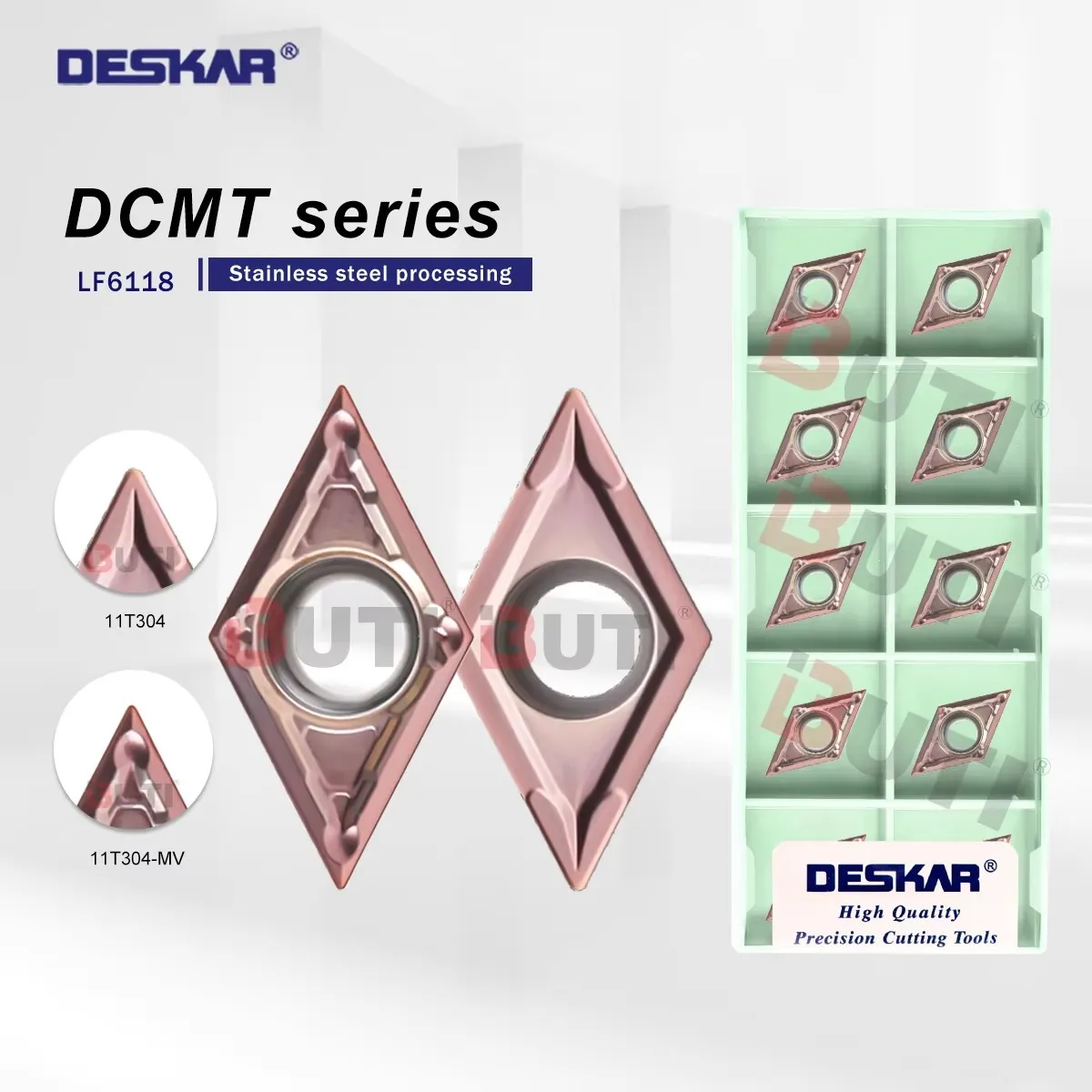DESKAR 100% оригинал DCMT070204 DCMT070208 MV DCMT11T302 DCMT11T304 DCMT11T308 LF6118 Лезвия из твердого сплава из нержавеющей стали, токарные обработки