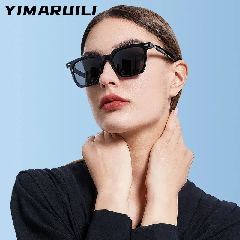 

YIMARUILI TR-ZC126 New Fashion Square Anti-UV Mirror Driving Men's and Women's Optical Prescription Polarized Sunglasses Frame