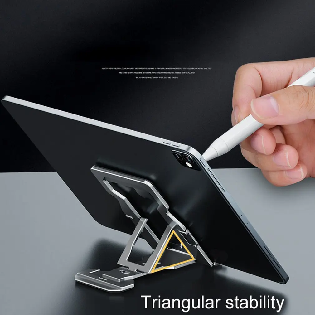 Ultra-thin Aluminum Alloy Mobile Phone Holder Multi-function Elevated Frame Portable lazy Foldable Support Collapsible |