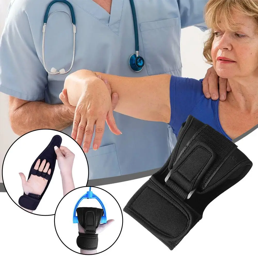 

Реабилитационные перчатки на палец, дышащие Нескользящие вспомогательные перчатки с фиксированным движением руки, гемиплегии, для тренировки пациента