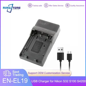 ENEL19 EN-EL19 USB Charger for Nikon Coolpix S32 S33 S100 S2500 S2750 S3100 S3200 S3300 S3400 S3500 S4100 S4150 S4200 Cameras