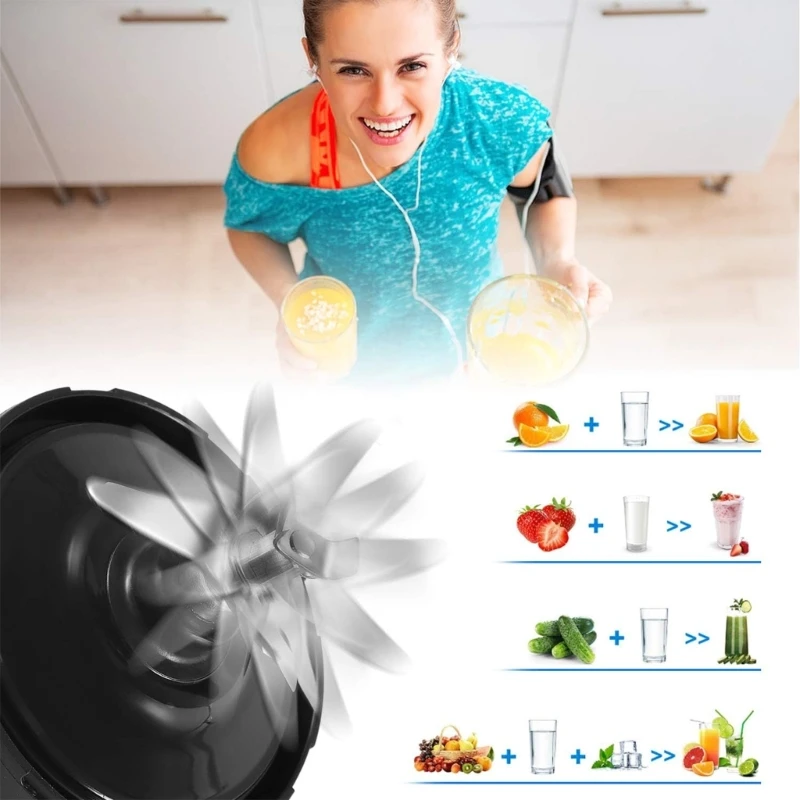 Сменные чашки блендера для Ninja BN801-24 унции с 7 лезвиями детали подходят BL480 BL482 BL642