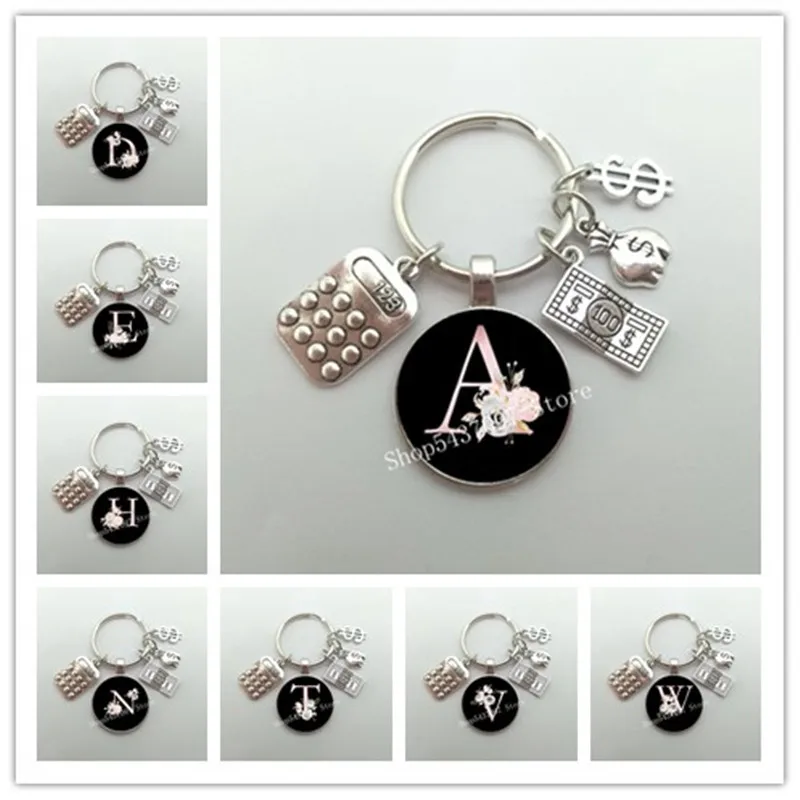 Женская модель брелок с надписью стеклянный для ключей кошелек изображением