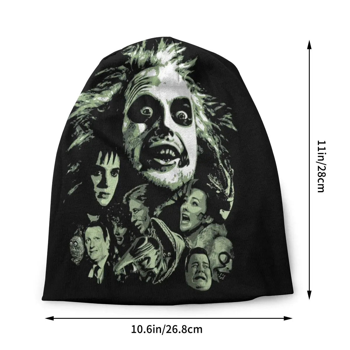 Мужская шапочка от Beetlejuice Tim Бертон крутые вязаные шапочки облегающие шапки на