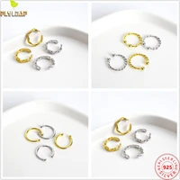 24k gold plating twist waves clip on earrings fine jewelry for women real 925 sterling silver no ear holes required ear buckle