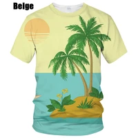 new summer hot sale 3d hawaii beach menswomens fashion slim t shirt 3d printing t shirt short sleeved t shirt