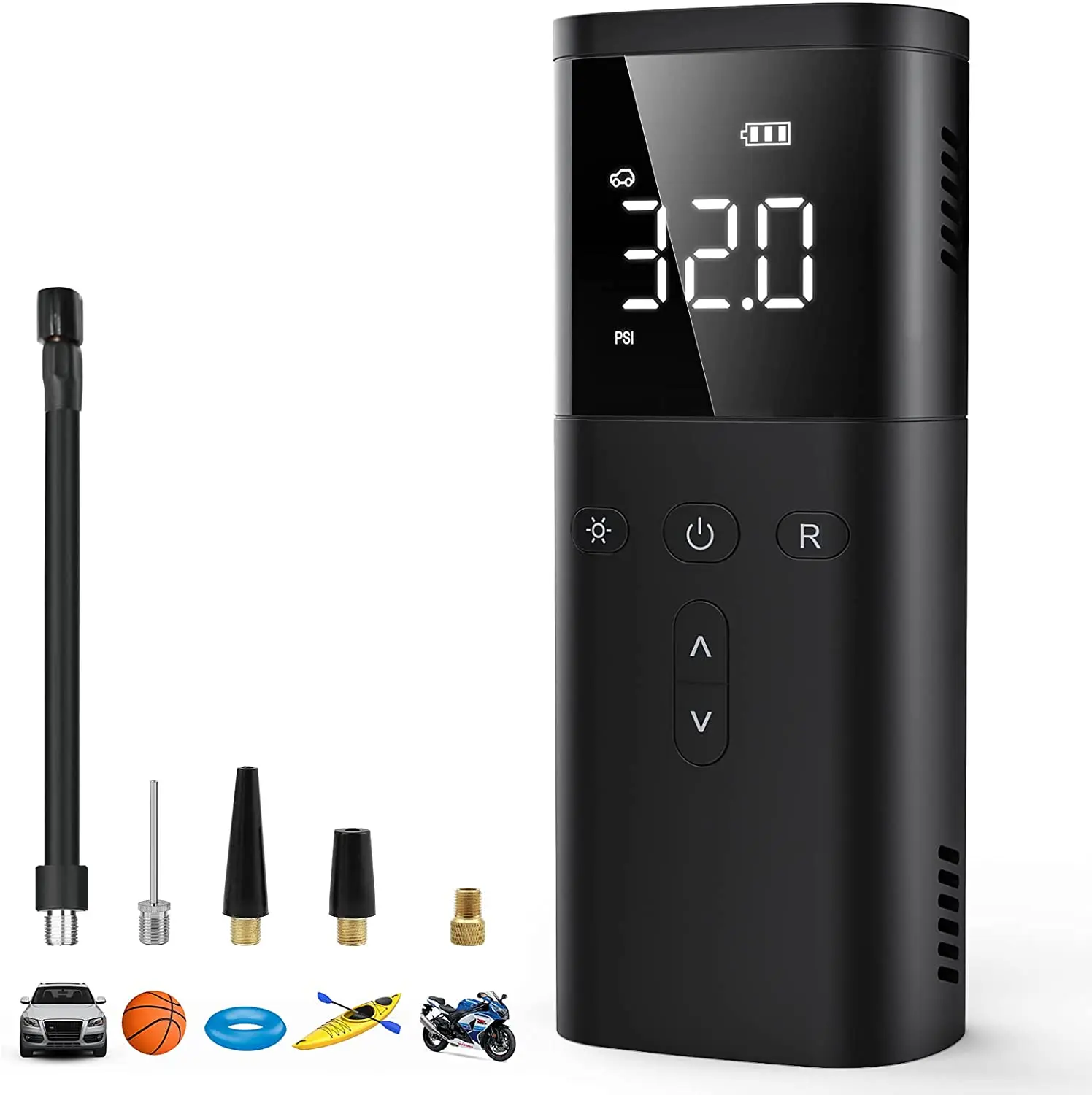 

HF370 Multi-function Electric Car Jack 5T DC12V Air Compressor with Electric Impact Wrench set Car Tool