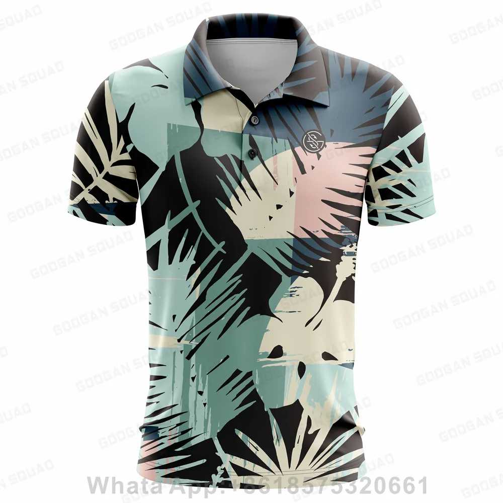 Googan Squad Men's Outdoor Sports Polo Shirt Plus Size Short Sleeve Polo T-shirt Fishing Golf Clothing Quick Dry Casual Tops