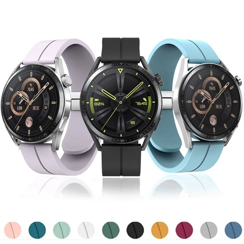 

20mm Universal Sport Silicone Strap for Huawei GT2 42mm Bracelet for samsung Galaxy watch Active 2 40/44mm Replacement watchband