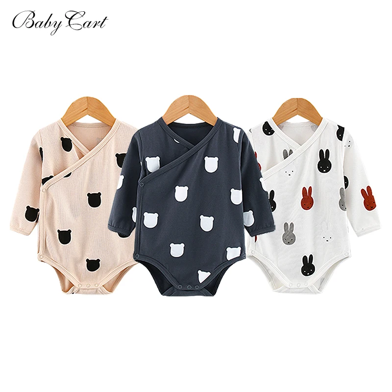 

Baby Spring Cartoon Bear Romper Babi Cotton Long-sleeved Clothes Newborn Baby Boy Clothes New Born Baby Items