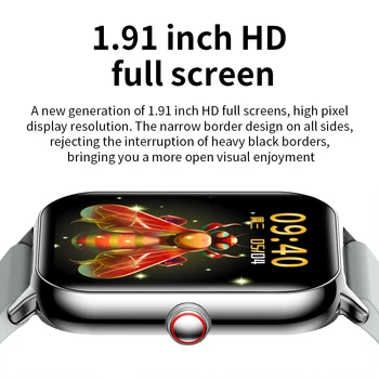 World Premiere KUMI KU6 Smart Watch 1.91inch NFC Smartwatch Bluetooth Call 110+ Sport Heart Rate Tracker IP68 Waterproof 6