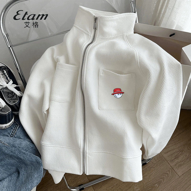 

2023 new spring Korean zip golf jacket short baseball jacket women's jacket high quality trend fashion simple style