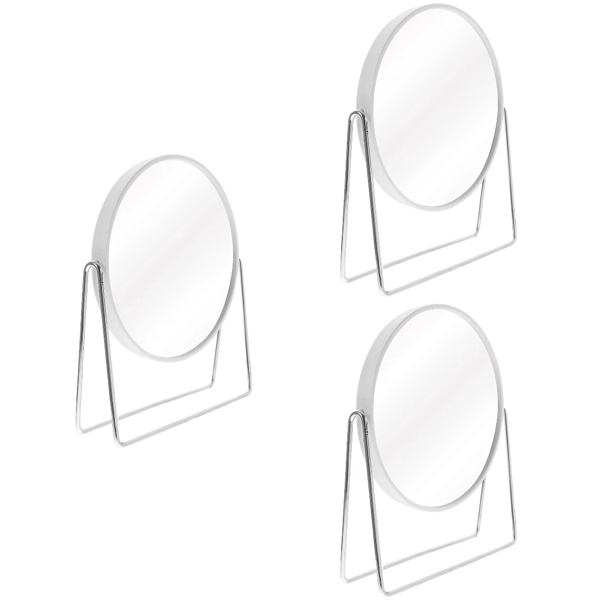 

3 PCS Make Mirror Heart Shaped Mirror Bedroom Mirror Desk Office Tables Home Double Sided Makeup Mirror Household Desk Mirror