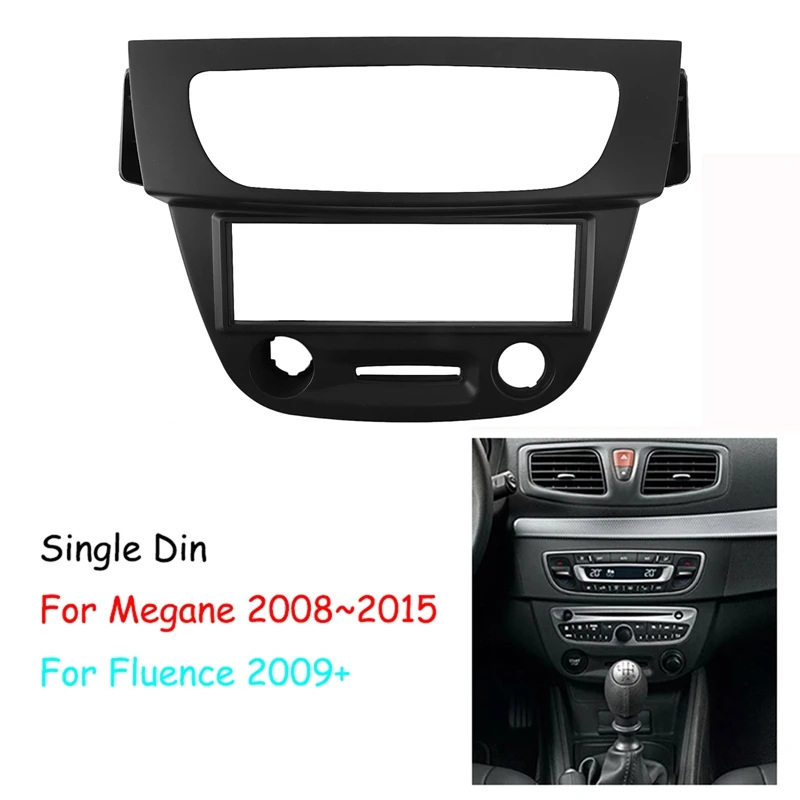 

1 Din Car Radio Fascia DVD Frame Panel Dash Install Kit for Renault Megane 2008-2015 Fluence 2009+