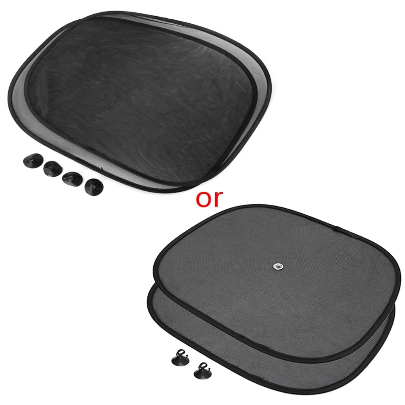 

2PCS Car Window Sunshade for Sun Shade Visor Side Mesh Cover Shield Sunscreen Bl