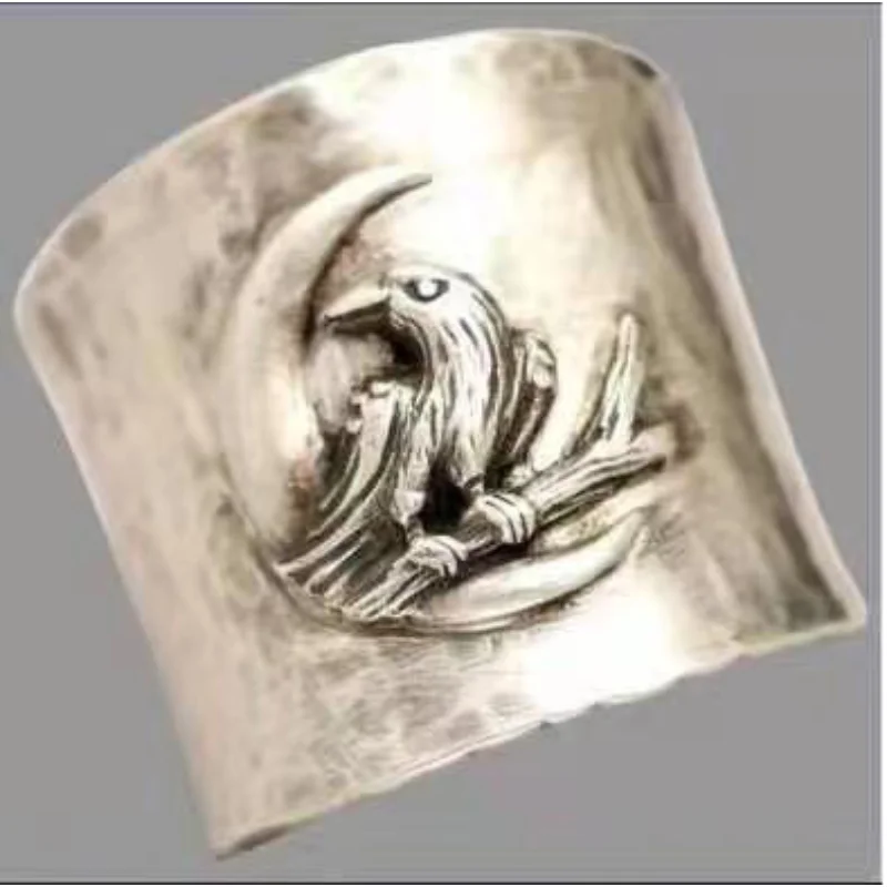 

Hot fashion dark bird and moon ring women's wedding