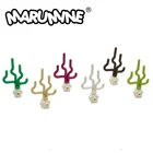 Кубики Marumine MOC, детали для морской травы, совместимы с 30093, 30 шт., городской стебель, цветок, натуральное растение, строительные игрушки