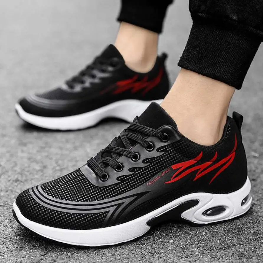 

2022 Leather Men Causal Shoes Male Spring Men Running Light Sports Shoes Sneakers Lac-Up Flats Breathable Outdoors Sapato