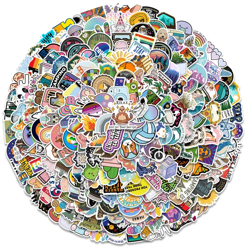 

300 шт./лот Мультяшные натуральные животные граффити наклейки на чемодан мотоцикл автомобиль чемодан ноутбук скейтборд водостойкая наклейк...