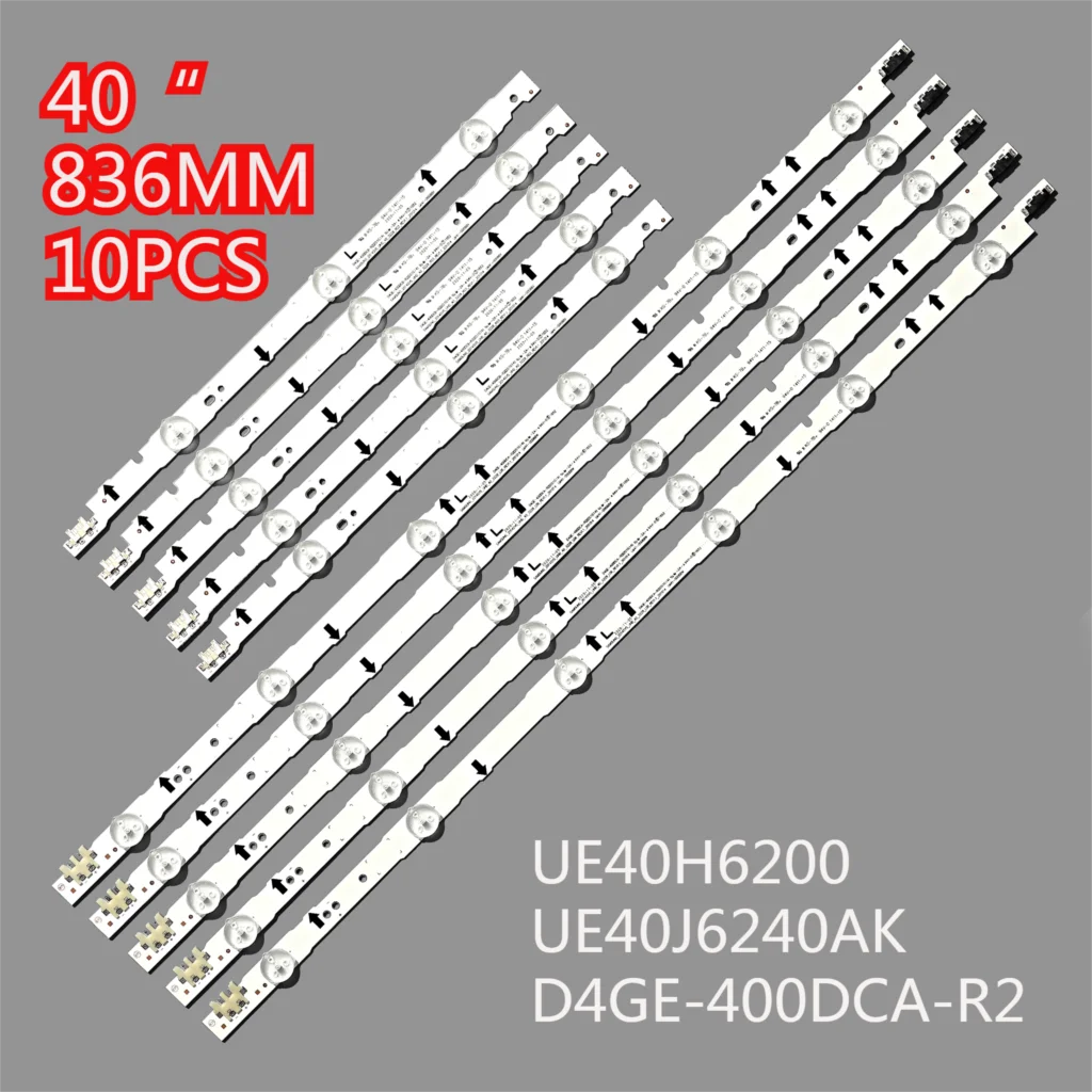 

1set=10PCS LED backlight strip for Samsung UE40H6200 D4GE-400DCA-R2 R1 400DCB-R2 R1 BN96-30450A 30449A BN96-38890A 38889A 30417A