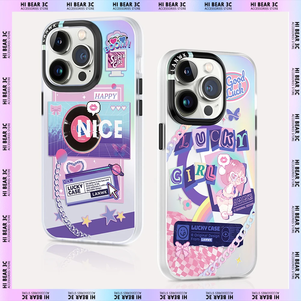 

LANWK Laser Cover iPhone 13 14 Pro Max Case Magsafe Magnetic Wireless Charging Antibacterial iPhone14 Pro Max Cover Anti-drop