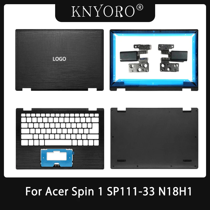 

Новинка для ноутбука Acer Spin 1 SP111-33 N18H1 задняя крышка ЖК-экрана/передняя рамка/Подставка для рук/Нижняя крышка корпуса Черная оболочка