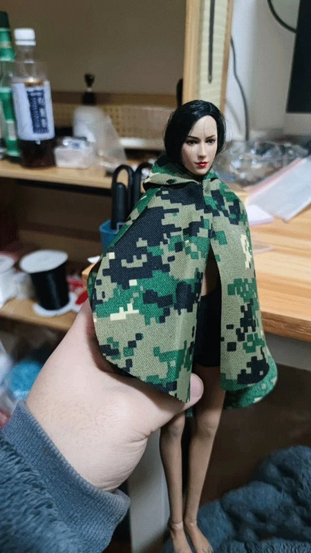 

1/6th Sodier Accessories Clothes Camouflage Cape Cloak for 12'' Female Male