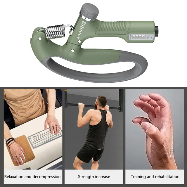 10-100kg Adjustable Hand Grips Strengthener Countable Grip Arm Muscle Wrist Training Hand Grip Fitness Equipment Finger Massager 4