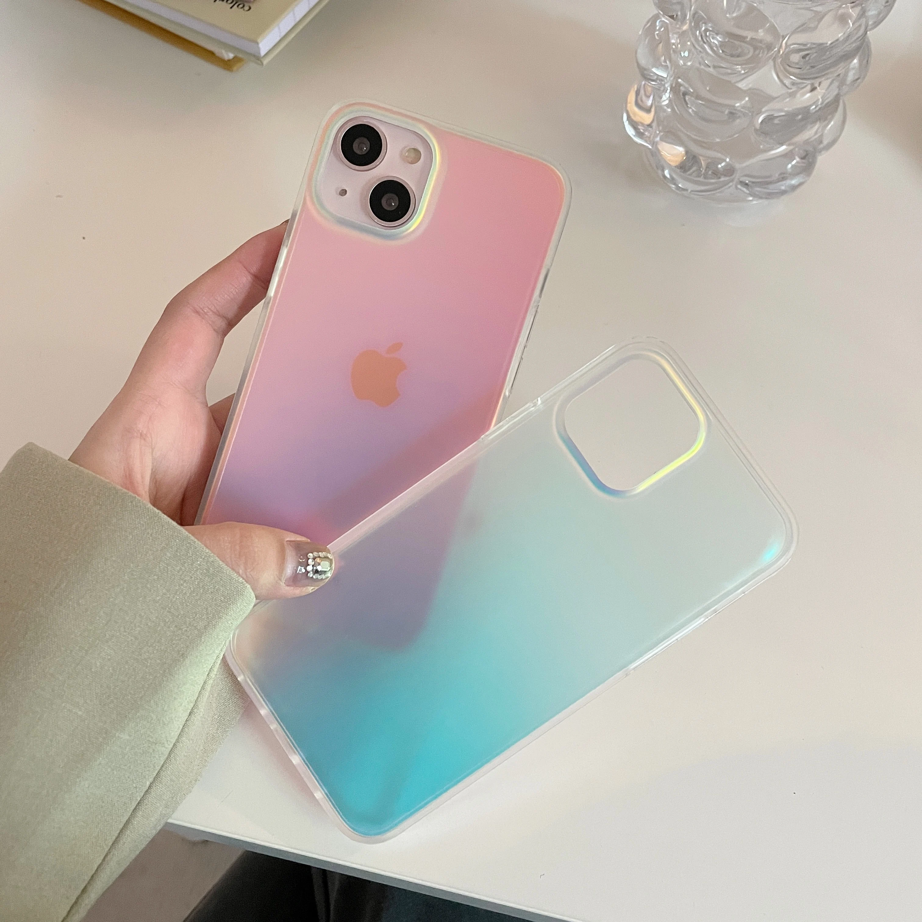 

Ultra Thin Matte Phone Case For iPhone 13 12 11 Pro Max XR XS X 7 8 Plus Soft Rainbow Color Shockproof Back Cover Bumper Capa