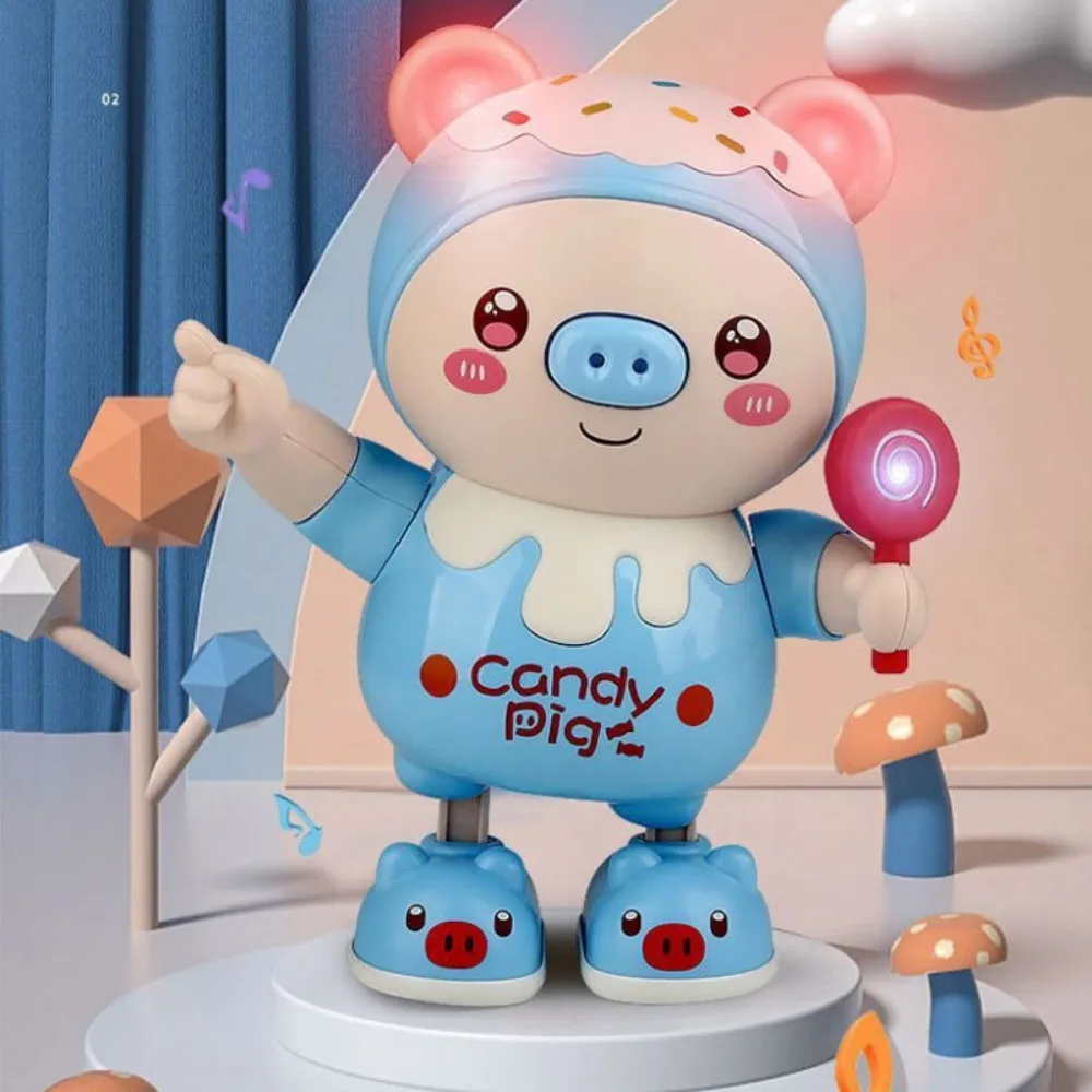 

Cartoon Animal Electronic Pets Pig Dancing Toy Creative Swing LED Lights Can Twisting Battery Xmas Gifts