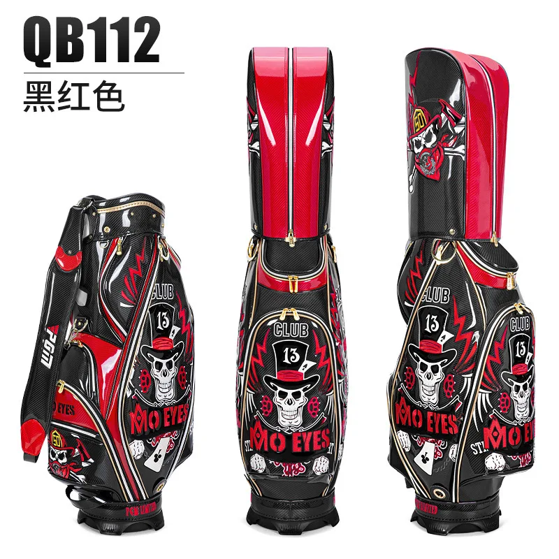 2022 NEW PGM  Luxury Men Golf Bag Standard Bagpack Can Hould 13pcs Clubs Waterproof Crystal Leather 3D Embroidered QB112
