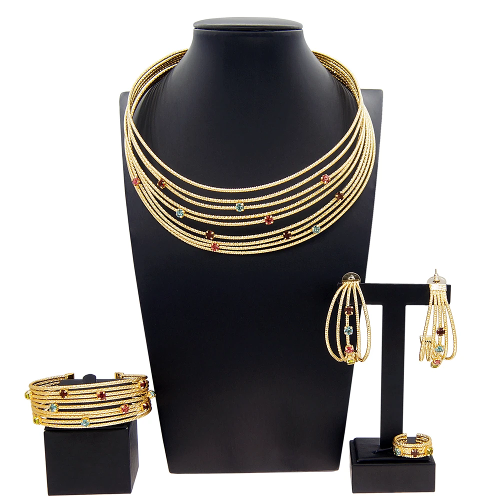 Yulaili бразильские модные украшения комплект из 4 предметов многослойное