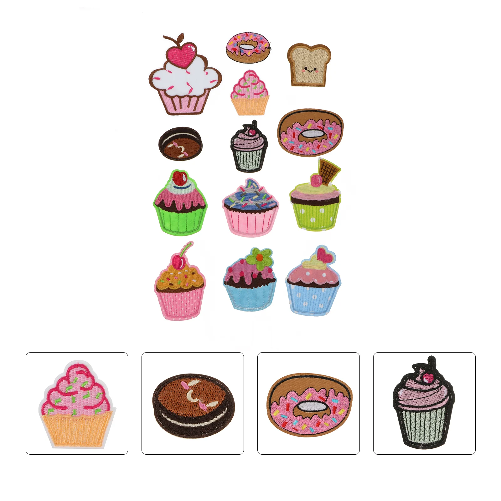 

Patch Embroidery Sewing Cupcake Diy Cakefor Sticker Iron Embroidered Applique Logo Lron Costume Badge Clothes Decor Sewclothing